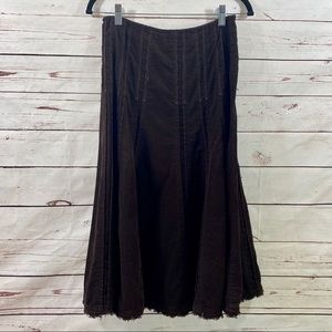 CAbi brown corduroy skirt